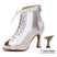 Weiße Wildledersohle, 7,5 cm Absatz / US 4,5/EU 34 - Die besten Tanzschuhe für Damen: Strass-Wildledersohle, hohe Schuhe für Latino-Tänze wie Jazz, Bachata und mehr.