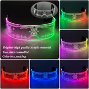 cyberpunk led visor glasses pink