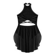 Ballet Dress Girl - Sleeveless Rhinestones Ballet Leotards for Girls Gymnastics, Ice Skating,  Lyrical, Latin & Contemporary Dance - DancerInn Kids Ballet Dresses