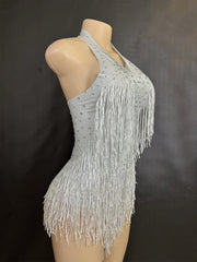 high quality sequin leotard black