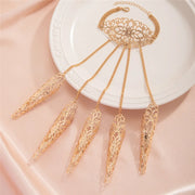 Claw Bracelet with Finger Chain - Vintage Lace Hand Harness Bracelet Black, Silver & Gold Gothic Jewelry - DancerInn 