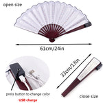 holiday party light up folding fan - 37602255601847 - 37602255601847