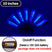 1 stuk 10 inch On-2 - Verlichte ventilator - Gloeiende LED-ventilator voor feestjes en dansavonden, opvouwbaar met USB-oplaadfunctie voor de feestdagen.