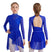 blue / xs - Latino Dance Dresses Girls – Rhinestone Mesh Gymnastics Kid Ice Skating Dresses and Dress for a Ballet
