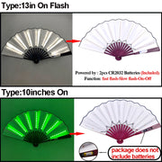 light up folding fan for rave