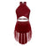 Burgundy / XS - Ballet Dress Girl - Sleeveless Rhinestones Ballet Leotards for Girls Gymnastics, Ice Skating,  Lyrical, Latin & Contemporary Dance