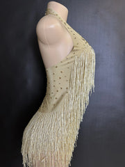 festival bodysuit with rhinestone details