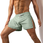 Mens Split Running Shorts - Quick Dry Athletic Cargo Shorts for Men Breathable Elastic Waist Summer Sports Workout Gym Jogger for Fitness Training - DancerInn Grass-Green-XXL - 32502999711927 - 32502999711927