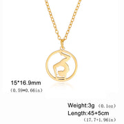 Gymnastic Jewelry & Ballet Jewelry for Ballerina Dancer Gymnast Gold Necklace Rhythmic Stainless Steel  Sport Jewelry - DancerInn H-gold