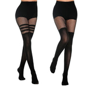 womens fishnet tights suspender style