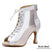 Weiße Wildledersohle, 9 cm Absatz / US 4,5/EU 34 - Die besten Tanzschuhe für Damen: Strass-Wildledersohle, hohe Schuhe für Latino-Tänze wie Jazz, Bachata und mehr.