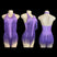PURPLE / M - Rhinestone Body Suit - Halter Fringe Performance Leotards with Bodysuit Fringe for Latin Dance Stage Show