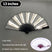 1 stuk 13 inch On Flash-5 - Verlichte ventilator - Gloeiende LED-ventilator voor feestjes en dansavonden, opvouwbaar met USB-oplaadfunctie voor de feestdagen.