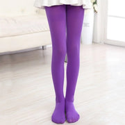 Ballet Dance Tights Girls Footed Soft Comfortable High Elasticity Fade-resistant Tights - DancerInn Dark Purple Tights / XL