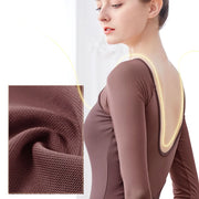 Leotard with Short Sleeves - Mesh Spliced Stretch Gymnastics Leotards for Women Dance - DancerInn  