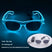neu 08 - LED-Partybrille – Neonpinke Cyberpunk-LED-Visierbrille für Club, DJ-Partys und mehr