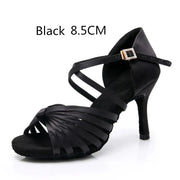 Latin Dancing Shoes for Women - Soft Suede Sole PU Upper Dance Heels for Ballroom Tango Salsa Bachata
