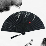 floral bamboo folding fan