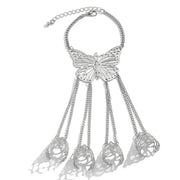 Gothic Bracelets Punk Chain Finger Bracelet Adjustable Vintage Link Hand Harness Ring for Parties, Festivals, and Daily Wear - DancerInn Women Dance Accessories 