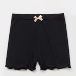 Girls Cartwheel Shorts for Under Dresses - Stretch Breathable Cotton Kids Toddler Dance Shorts Leggings for Athletic Bike Gym & Yoga - DancerInn Black / 4XL/12T - 32931484500151 - 32931484500151