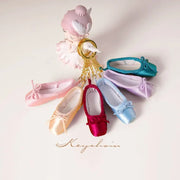 Pointe Shoe Keychain - Handmade Mini Satin Ballet Shoe Keyring Bag Pendant Ballet Accessories - DancerInn 