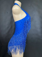 sleeveless rhinestone body suit for dancers