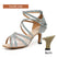 Hellblaue Wildledersohle, 6 cm Absatz / US 4,5/EU 34 - Lateinamerikanische Tanzsportschuhe – Jazz-, Bachata- und Salsa-Schuhe mit Strass-Wildledersohle für Damen