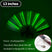 1 stuk 13 inch 4 modi - Verlichte ventilator - Gloeiende LED-ventilator voor feestjes en dansavonden, opvouwbaar met USB-oplaadfunctie voor de feestdagen.