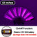 1 stuk 10 inch On-6 - Verlichte ventilator - Gloeiende LED-ventilator voor feestjes en dansavonden, opvouwbaar met USB-oplaadfunctie voor de feestdagen.