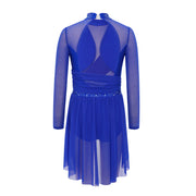 rhinestone figure skating dress for kids