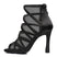 negro / US 4,5/UE 34 / 6 cm - Zapatos de baile cómodos para mujer - Tacones con suela de gamuza satinada y malla para jazz latino, salsa y bachata.
