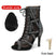 Schwarze Wildledersohle, 7 cm Absatz / US 4,5/EU 34 - Lateintanzschuhe – Damen-High-Heel-Schuhe mit Strass-Mesh für Salsa, Jazz und Bachata