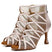 Rosa / US 4,5/UE 34 / 6 cm - Zapatos de baile cómodos para mujer - Tacones con suela de gamuza satinada y malla para jazz latino, salsa y bachata.