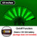 1 stuk 10 inch On - Verlichte ventilator - Gloeiende LED-ventilator voor feestjes en dansavonden, opvouwbaar met USB-oplaadfunctie voor de feestdagen.