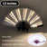 1 stuk 13 inch On Flash-4 - Verlichte ventilator - Gloeiende LED-ventilator voor feestjes en dansavonden, opvouwbaar met USB-oplaadfunctie voor de feestdagen.