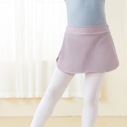 Pull On Ballet Skirt - Ballerina Wrap Skirt for Girls Toddler with Lightweight Chiffon Mesh Elastic Waist for Dance Gymnastics - DancerInn Purple / L