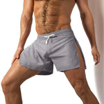 Mens Split Running Shorts - Quick Dry Athletic Cargo Shorts for Men Breathable Elastic Waist Summer Sports Workout Gym Jogger for Fitness Training - DancerInn Grey-XXL - 32502999744695 - 32502999744695