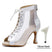Weiße Wildledersohle, 10 cm Absatz / US 4,5/EU 34 - Die besten Tanzschuhe für Damen: Strass-Wildledersohle, hohe Schuhe für Latino-Tänze wie Jazz, Bachata und mehr.