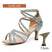 Hellblaue Wildledersohle, 7,5 cm Absatz / US 4,5/EU 34 - Lateinamerikanische Tanzsportschuhe – Jazz-, Bachata- und Salsa-Schuhe mit Strass-Wildledersohle für Damen