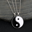 Yin and Yang Necklace - BFF Matching Pendant Stainless Steel Best Friend Necklaces for Couples - Metal