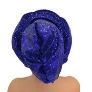 Women’s Sequined Turban Cap African Auto Gele Headtie Nigerian Wedding Head Wrap - DancerInn