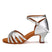 Silver-Suede Sole-5.5m Heel / US 4.5/EU 34 - Salsa Dance Shoes for Women - Satin Mid High Heel Dance Shoes Latin Suede Sole for Jazz Bachata