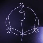 Rhinestne Headbands - Crystal Bridal Headpiece Bohemian Chain Forehead Jewelry for Indian Style Wedding Hair - DancerInn Silver