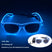 neu 15 - LED-Partybrille – Neonpinke Cyberpunk-LED-Visierbrille für Club, DJ-Partys und mehr