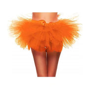 Ballet Tutu Skirt Women - Layered Tulle Fluffy Mini Ballet Skirt with Elastic Waist for Practice - DancerInn Orange / One size