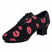 Semelle en daim rouge-Talon de 5 cm / États-Unis 5/UE 35 - Chaussures de Salsa pour Dames-Chaussures de Danse de Salon Flexibles à Talon Moyen dans le Style de Chaussures Latines pour l'entraînement