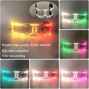 flashing led light glasses decor