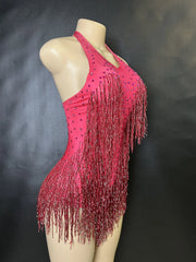 women sheer mesh bodysuit party costume