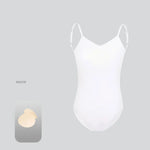 Dance Camisole - Sleeveless Bodysuit Dance Costumes with Adjustable Straps & Ruched Front for Gymnastics - DancerInn White / xxl 23.47 - 34757081727159 - 34757081727159