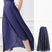 Dark blue / One Size - Long Skirt Ballet - Elegant Chiffon Ribbon Adjustable Dance Wrap Skirts for Women